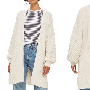 NWT Topshop longline open cardigan
